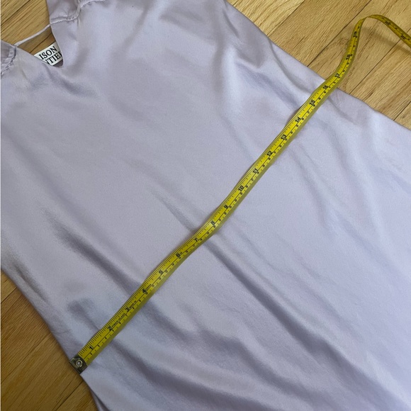 Maison Essentiele Slip On 100% 6A Silk Sleep Gown Long Size Large Light Purple - Picture 10 of 12